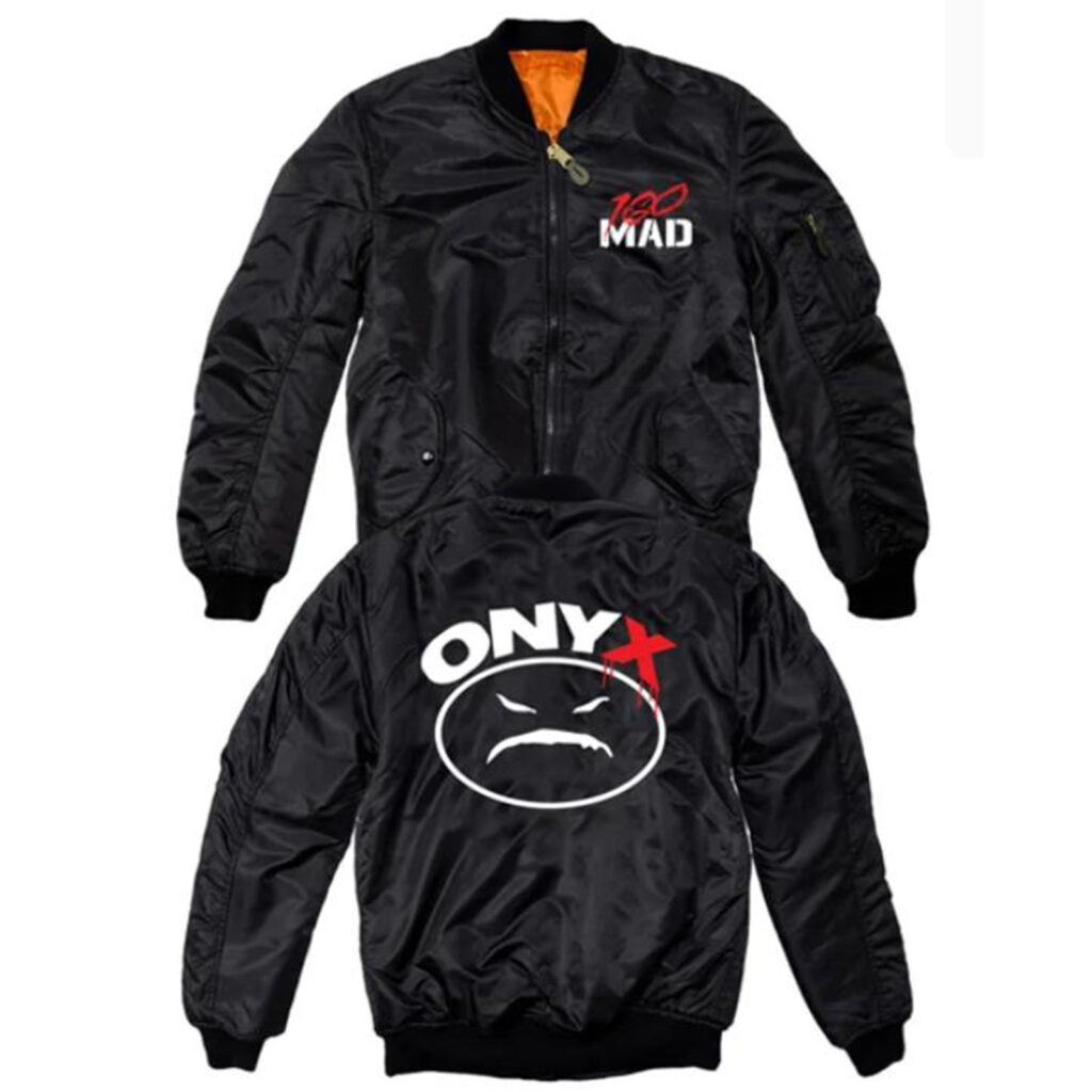 ONYX MAD Black Bomber Jacket