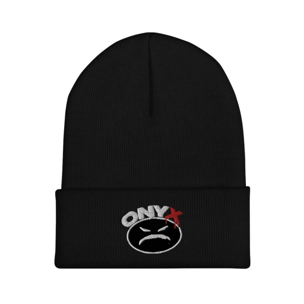 ONYX Black Beanie Hat with Logo